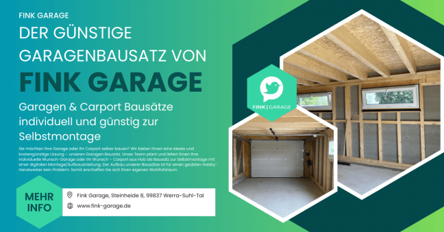 Fink Garage Holzständerbauweise - Garagen-Bausatz Fink Garage